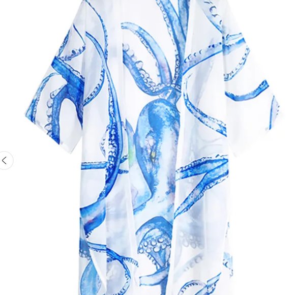 Octopus print Kaftan - Size L but really OS - Picture 3 of 3